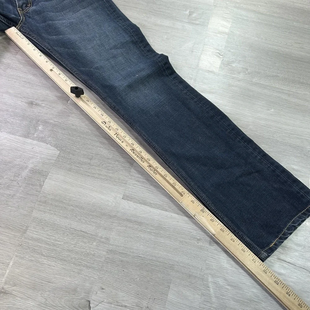 Levis 513 Jeans Mens 30x32 Blue Slim Straight Denim Dark Wash Pants Zip Fly